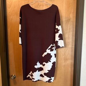 Cato Cow print sweater dress; Size S
